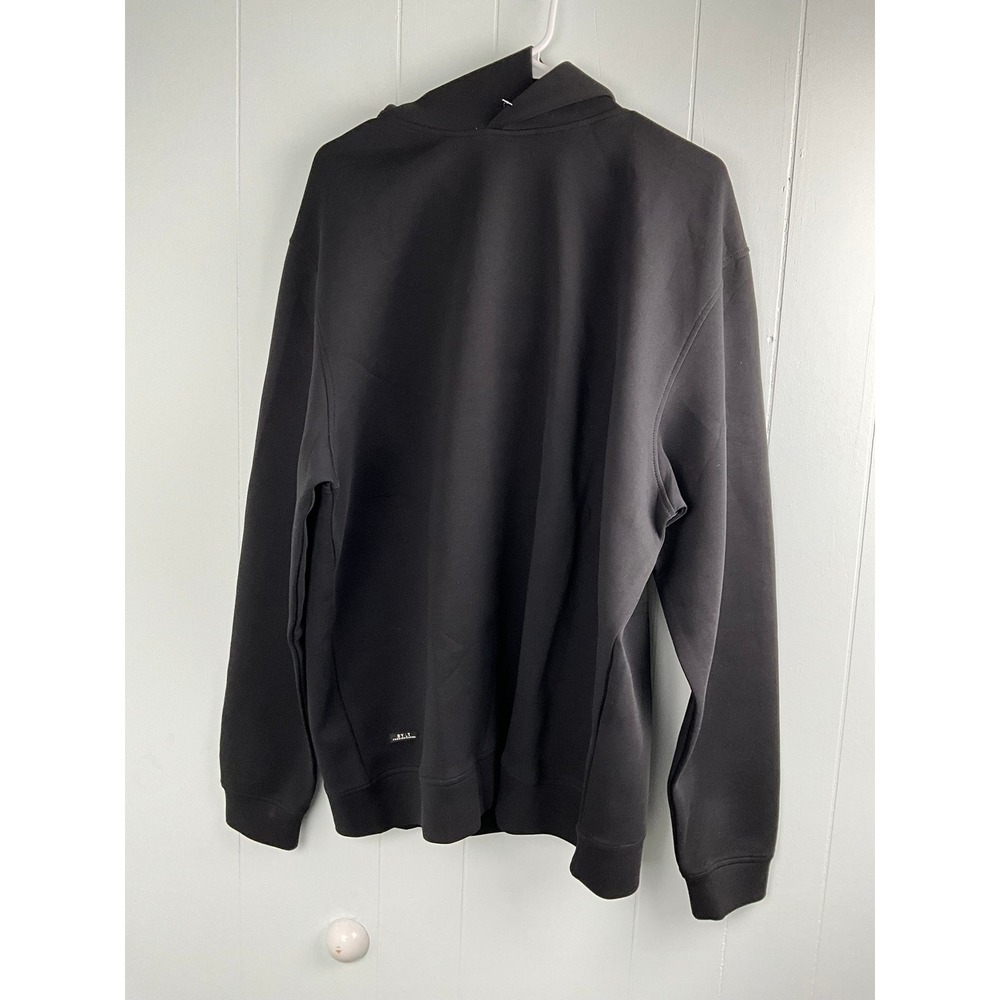 BYLT Premium Basics Mens XXL Black Drop-Cut Pullover Hoodie Scuba Hood Stretch